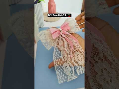 Super Cute Hair Clip செய்யலாமா? 🍒 | DIY Bow Hair Accessories 😍 | #diy #shorts #trending #craft