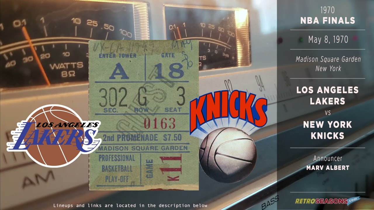 1970 NBA Finals Game 7 • Los Angeles Lakers at New York Knicks - Radio Broadcast video clip