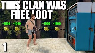 YouTube thumbnail for aloneintokyo's video titled 'I STOLE THIS CLANS LOOT WHILE THEY WERE GETTING RAIDED ON WIPE DAY | Solo Rust'