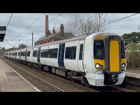 Ex Greater Anglia’s 379022 and 379017 toot through Mistley working 5A32 2/2/22
