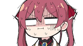 【手描き】1ヶ月ぶりの復帰配信で吐きそうになるマリン船長【宝鐘マリン/不知火フレア】