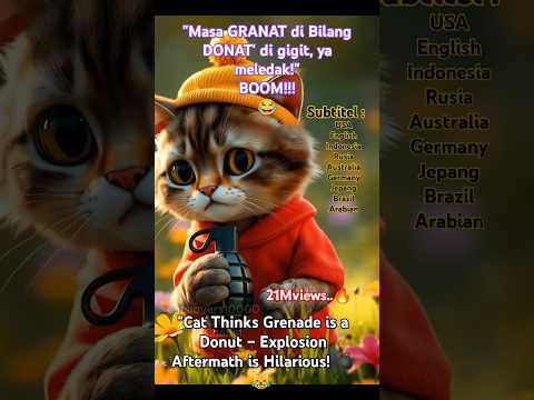 "Cat Thinks Grenade is a Donut – Explosion Aftermath is Hilarious! 💣😹 #BoomCat"