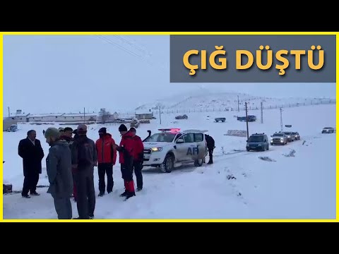 Horasan'da Çığ Düştü; 2 Kişi Kar Altında Kaldı