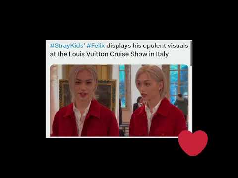 #StrayKids' #Felix displays his opulent visuals at the Louis Vuitton Cruise Show in Italy