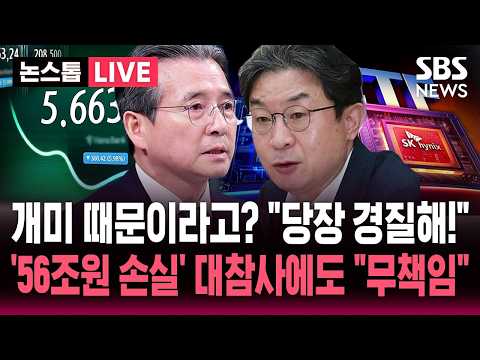 [🔴속보] 증시 급락이 개미 때문이라고? "김용범, 이억원, 이찬진 당장 경질해!"..'레버리지 개미 56조원 손실 추정' 비명 터지는데 "무책임" / SBS 논스톱 라이브