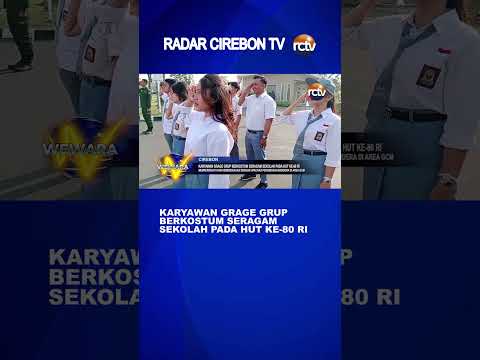Karyawan Grage Grup Berkostum Seragam Sekolah Pada HUT Ke 80 RI