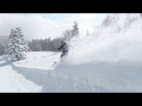 【極上】安比高原のキャット乗ったら今シーズン１のパウダー滑れた