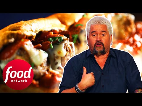 Guy Fieri Prefers Chef’s Loose Meat Sandwich Over His Own Recipe! | Guy's Grocery Games