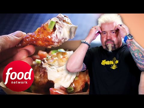 Guy Fieri Eats One Of The Most Unique Dishes He Has Seen On Triple-D | Diners, Drive-Ins & Dives