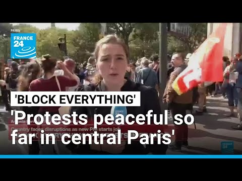 Block Everything: 'Protests peaceful so far in central Paris' • FRANCE 24 English