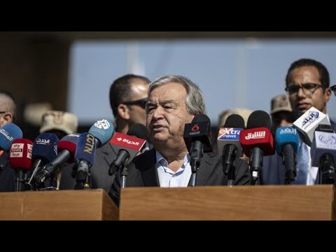 Guterres al valico di Rafah: «I camion carichi di aiuti sono un’ancora di salvezza per i...