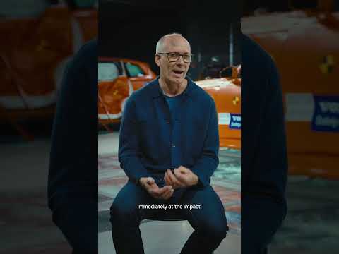 Three Volvo EX90s in one crash test. The first public test with three EVs in a single sequence.
