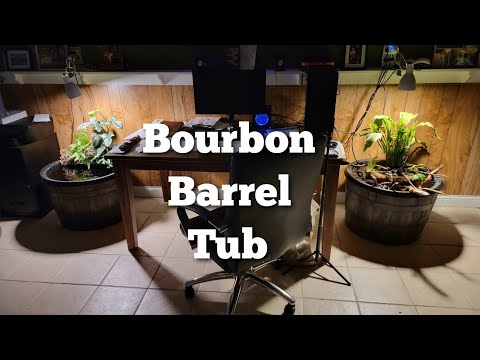 Bourbon Barrel Fish Pond 