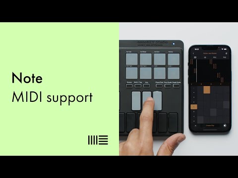 Ableton Note: MIDI support