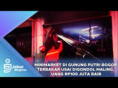 Minimarket di Gunung Putri Bogor Terbakar Usai Digondol Maling, Uang Rp100 Juta Raib