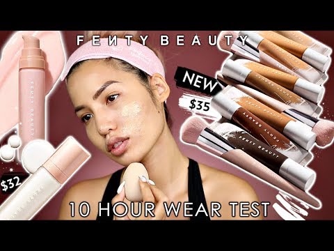 GREAT OR GREASY? NEW FENTY HYDRATING PRO FILTR FOUNDATION & NEW PRIMERS | WEAR TEST - UCyGcJGJ_k7AUJGDfExB5MfQ