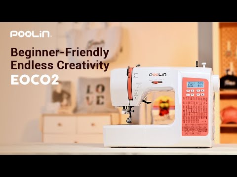 PooLin EOC02: Beginner-Friendly,Endless Creativity | Home Sewing Machine for Beginners