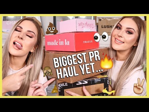 My BIGGEST PR Unboxing Haul Ever... wow ?? & GIVEAWAY!