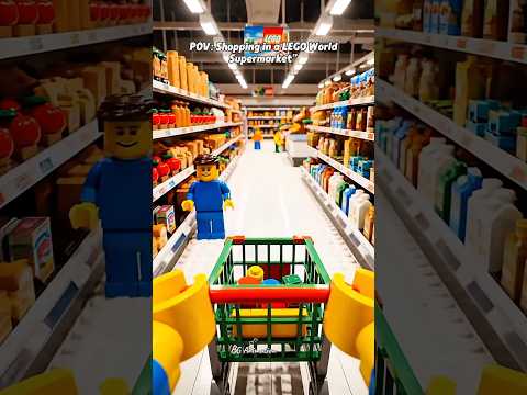 POV: Shopping in a LEGO World Supermarket #lego #legocity #legoanimation