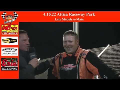 4.15.22 Attica Raceway Park Late Models A-Main - dirt track racing video image