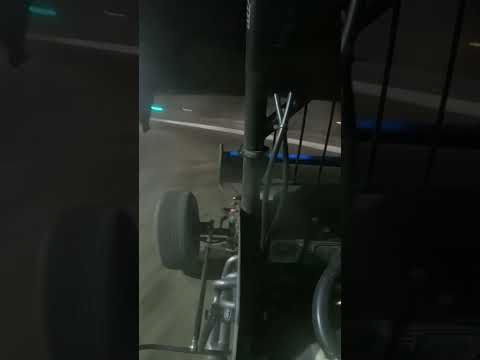 Cole Macedo's colliding with #14 Mariah Ede while leading, he pulls off a breathtaking 360 spin. - dirt track racing video image