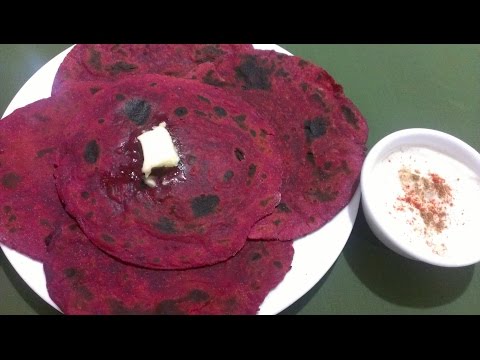 BEETROOT PARATHA - HOW TO MAKE BEET  PARATHA - बीटरूट पराठा - BEET PARATHA