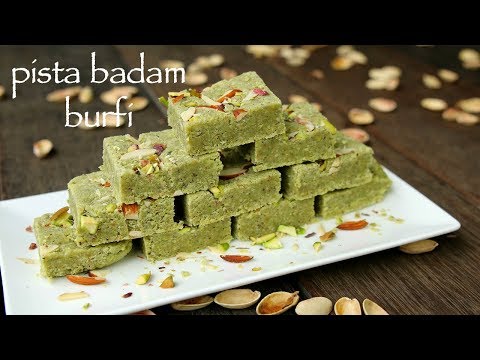 pista badam barfi recipe | pista badam burfi | how to make badam pista barfi - UCPPIsrNlEkaFQBk-4uNkOaw