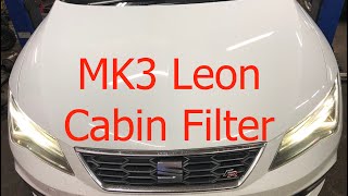 Sostituzione filtro aria abitacolo LEON MK3