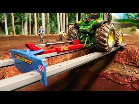 2 Rc Tractors & Farm Machinery BUILD A BRIDGE in just 8 minutes / JOHN DEERE & FENDT in action - UCmlTIlYhEGngvGn6quI8scg
