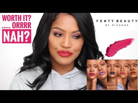 NEW Fenty Beauty MATTEMOISELLE Lipstick Review & Swatches | Worth it or NAH? - UCkdoEulAR52vggIUQYemeow