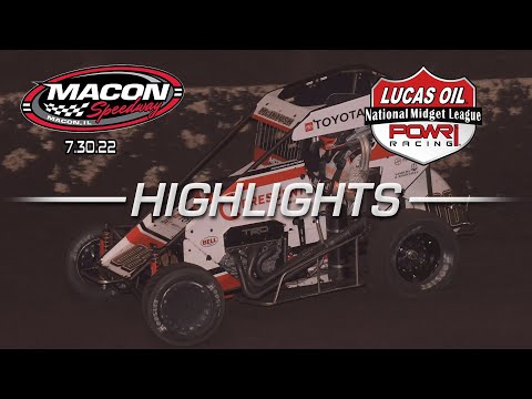 7.30.22 Lucas Oil POWRi National Midget League Highlights from Macon Speedway - dirt track racing video image