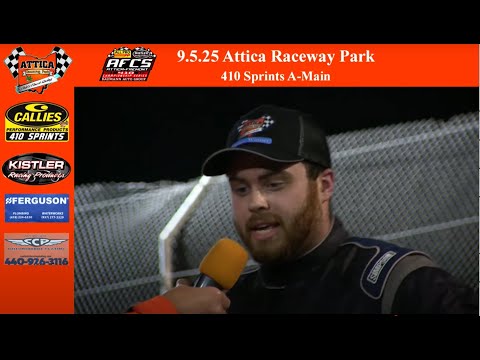 September 5th 2025 | Attica Raceway Park | 410 Sprints A-Main - dirt track racing video image