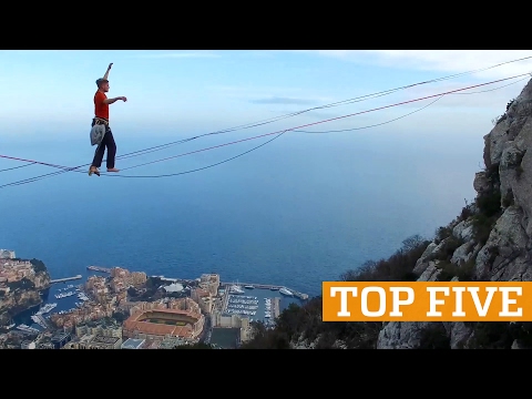 TOP FIVE: Hoop Diving, Highlining & Handstands | PEOPLE ARE AWESOME 2017 - UCIJ0lLcABPdYGp7pRMGccAQ