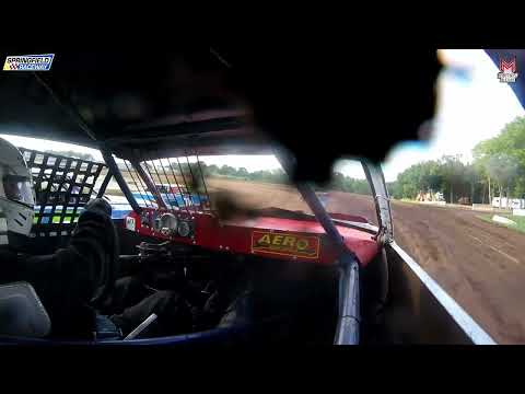 #4 John Gamble - Pure Stock - 6-29-2024 Springfield Raceway - In Car Camera - dirt track racing video image