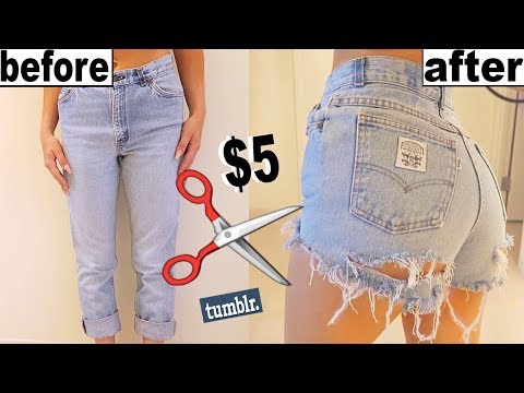 HOW TO MAKE OLD JEANS INTO SHORTS! - UCrlcqlqYJV28LvH1iYgw4DA