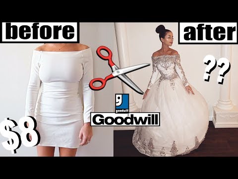 DIY THRIFT STORE WEDDING DRESS MAKEOVER! - UCrlcqlqYJV28LvH1iYgw4DA