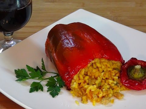 Receta Pimientos rellenos de arroz y carne - Recetas de cocina, paso a paso, tutorial - UC5ONfXPjWgqElh0NZaRJ1tg