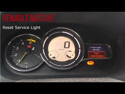 How to reset the service km warning on a Renault - Renault Megane (Megane III, Megane 3)