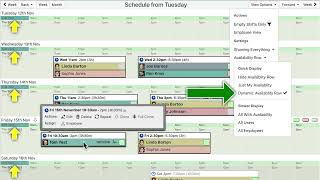 Schedule training screenshot