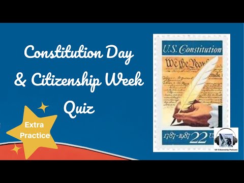 Constitution Day and Citizenship Week Quiz