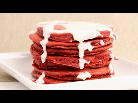 Red Velvet Pancakes Recipe - Laura Vitale - Laura in the Kitchen Episode 876 - UCNbngWUqL2eqRw12yAwcICg