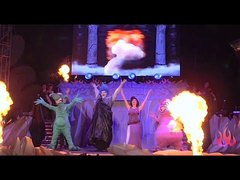 Full Villains Unleashed Hades Hangout opening stage show with Megara at Walt Disney World - UCYdNtGaJkrtn04tmsmRrWlw