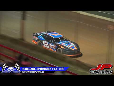 Renegade Sportsman Feature - Carolina Speedway 4/24/26 - dirt track racing video image