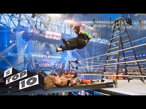 The Hardy Boyz' insane ladder attacks: WWE Top 10 - UCJ5v_MCY6GNUBTO8-D3XoAg