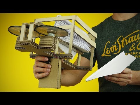 DIY Semi-Automatic Paper Plane Launcher from Cardboard at Home - UCZdGJgHbmqQcVZaJCkqDRwg