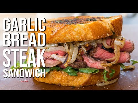 Garlic Bread Steak Sandwich | SAM THE COOKING GUY - UCbRj3Tcy1Zoz3rcf83nW5kw