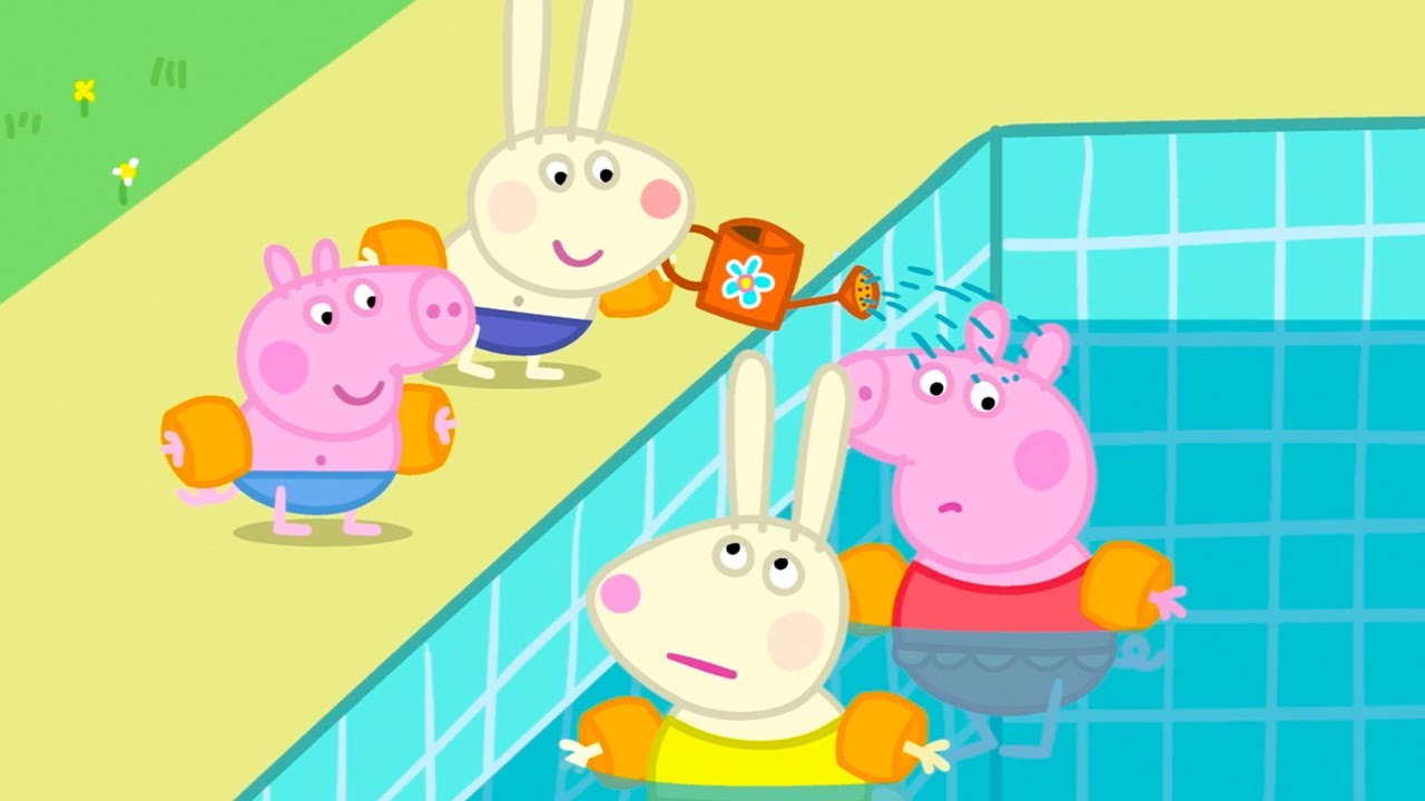Teaching George Pig and Richard Rabbit How To Swim 💧 | Peppa Pig Full Episodes