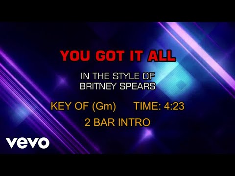 Britney Spears - You Got It All (Karaoke) - UCQHthJbbEt6osR39NsST13g