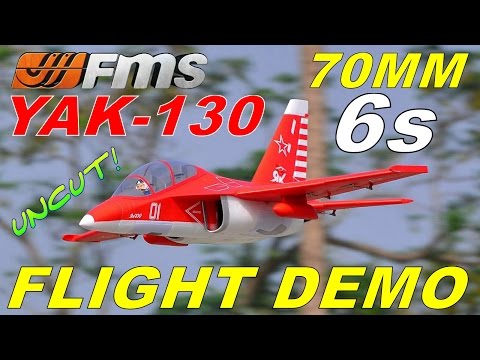 FMS YAK-130 70mm UNCUT FLIGHT DEMO By: RCINFORMER - UCdnuf9CA6I-2wAcC90xODrQ