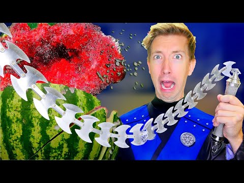 5 Mortal Kombat Weapons vs Fruit Ninja - UCwaNuezahYT3BOjfXsne2mg